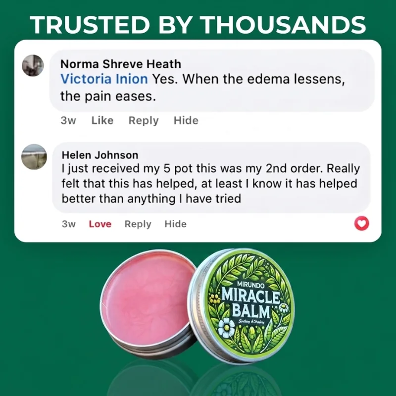 People with swelling love the Miracle Balm - 60 day guarantee